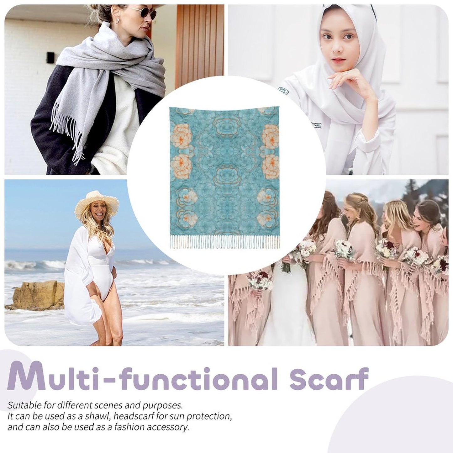 Cashmere-like Tassel Scarf