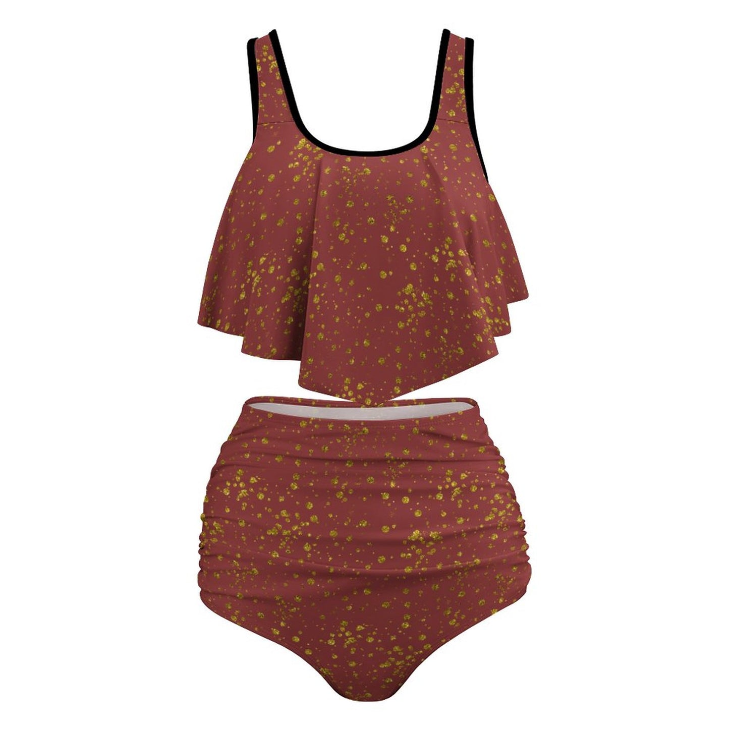 Plus Size Women's Two piece Swimsuit with Tankini