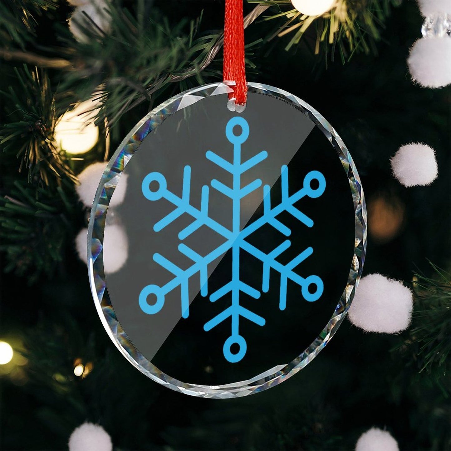 Glass Circular Ornament Pendant