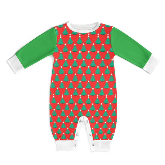 Christmas Tree Long Sleeve Baby Romper