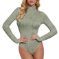 High-collar Long-sleeve Bodysuit