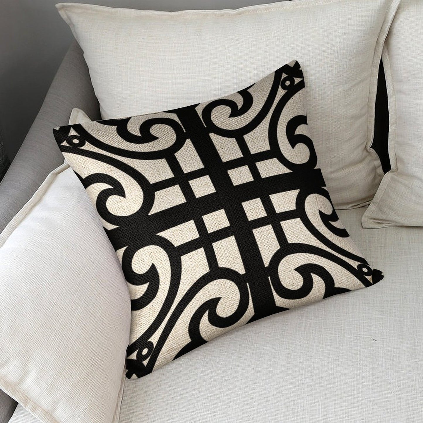 Personalized Photo Pillowcases (Pillow Excluded) Swirls and lines