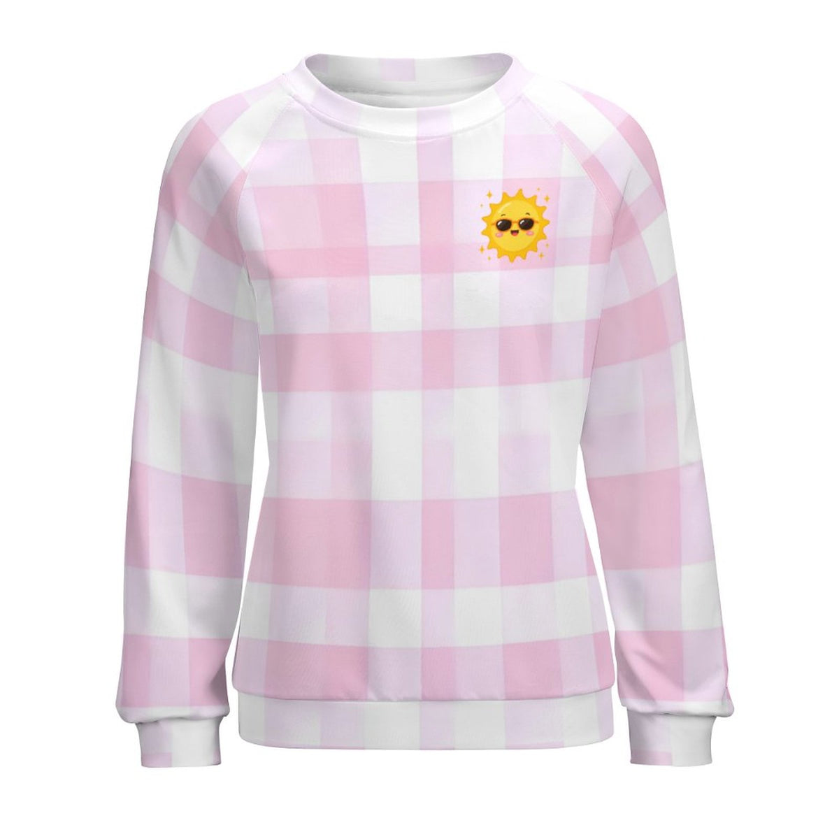 Pink and Sun Sweatshirt Designs Raglan Style