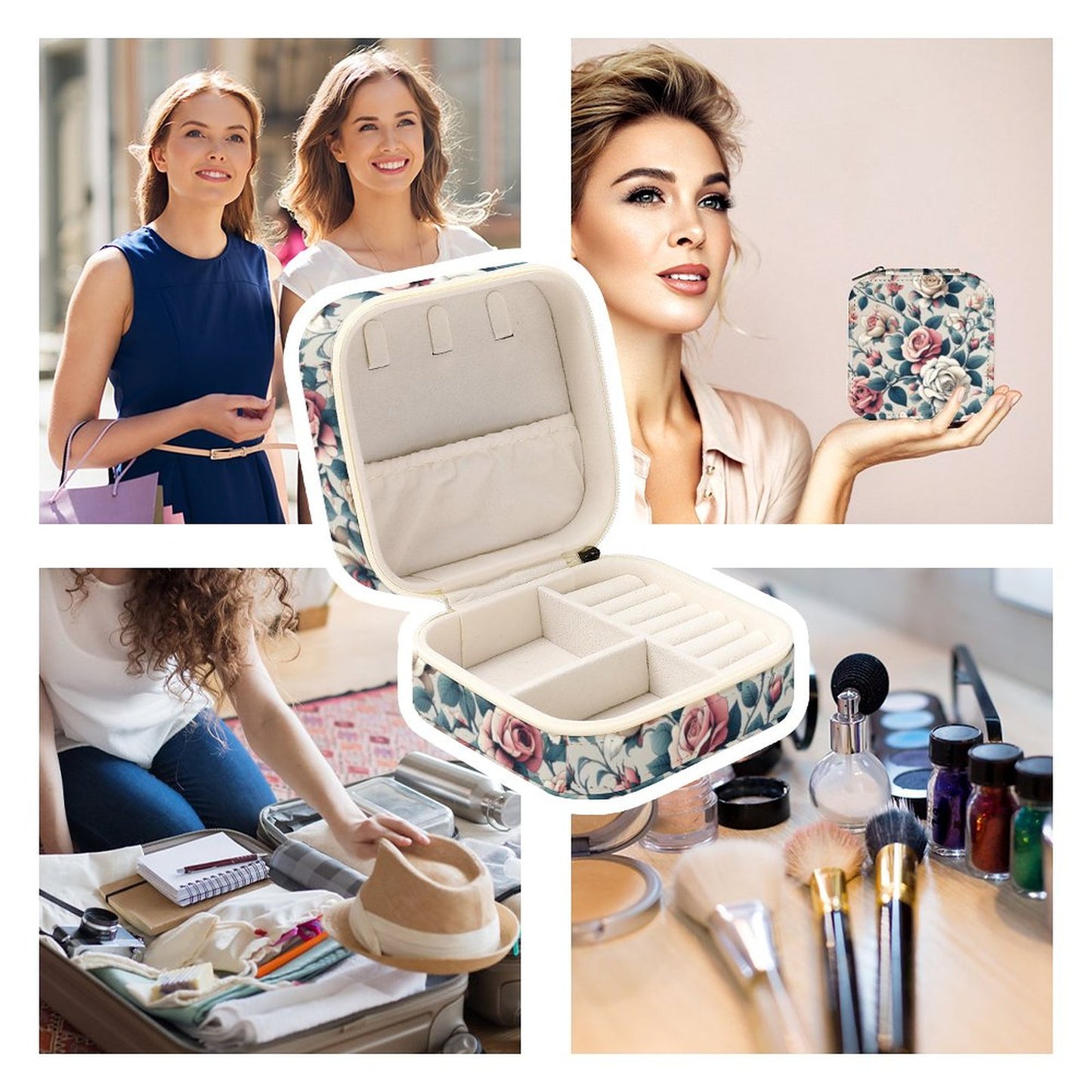 Box Organizer for Jewelry Roses