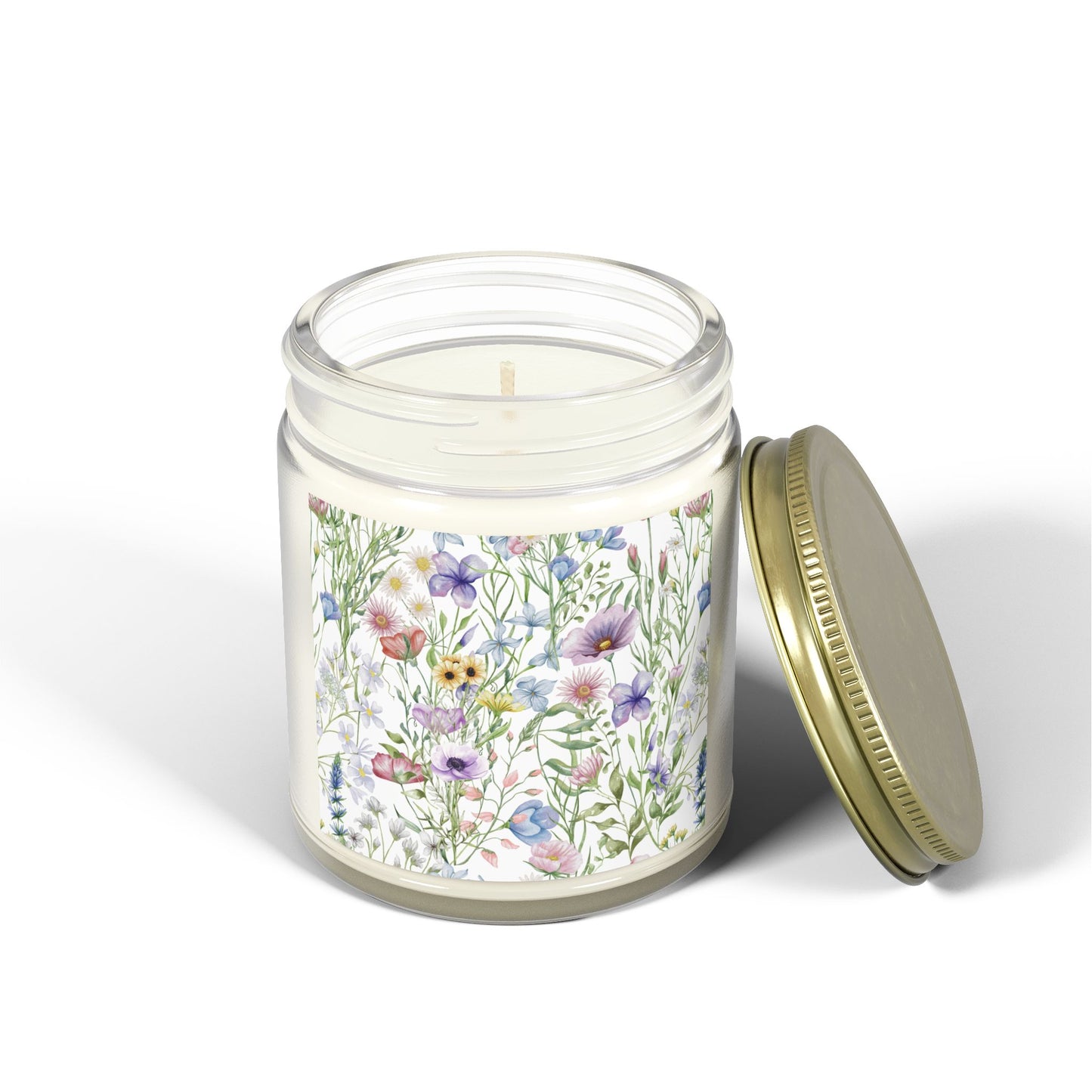 Scented Candles, Coconut Apricot Wax (4oz, 9oz) - Wildflowers