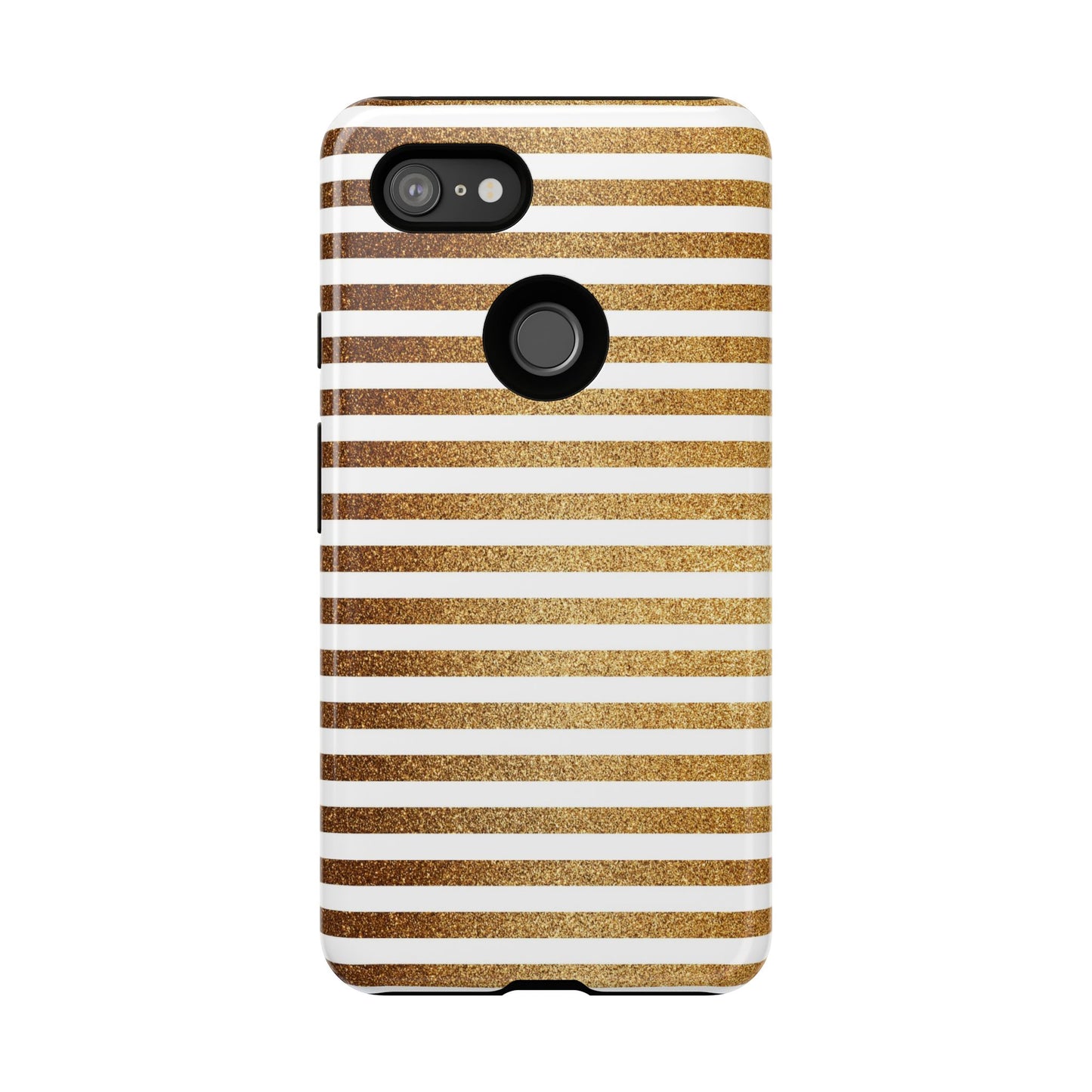 Glamorous Gold Striped Phone Case | Tough Cases, Stylish Phone Cover, Chic Accessories, Gift for Her, Fashionable Tech