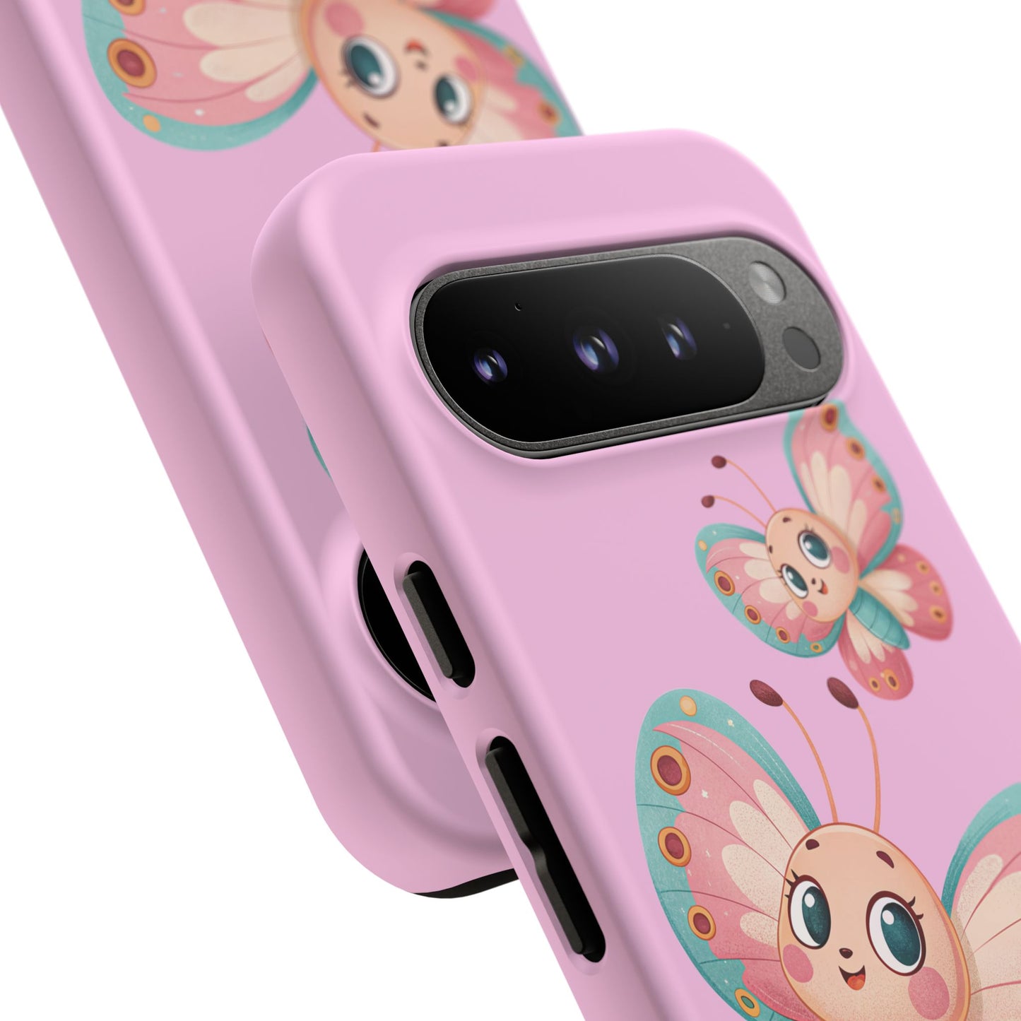 Cute Butterfly Phone Case, Tough Phone Cover, Girly Phone Accessory, Unique Gift for Her, Kids Phone Case, Floral Design Case