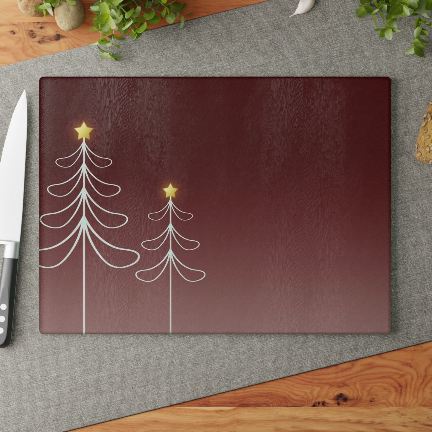 Stylish Christmas Glass Cutting Board, Festive Kitchen Decor, Holiday Gift for Chefs, Unique Home Gift, Winter Cooking Accessory, [...]