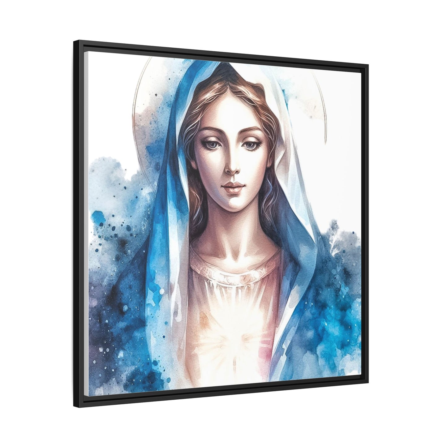 Framed Canvas Art Print, Spiritual Decor, Religious Artwork, Wall Decor, Gift for Faith, Elegant Home Decoration