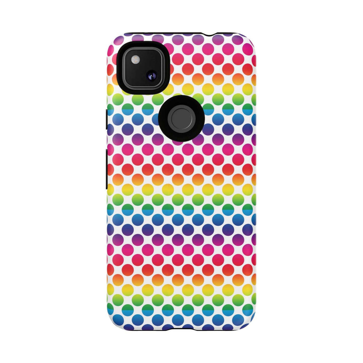Rainbow Dot Phone Case, Colorful Phone Cover, Fun Phone Accessory, Gift for Friends, Trendy Mobile Case