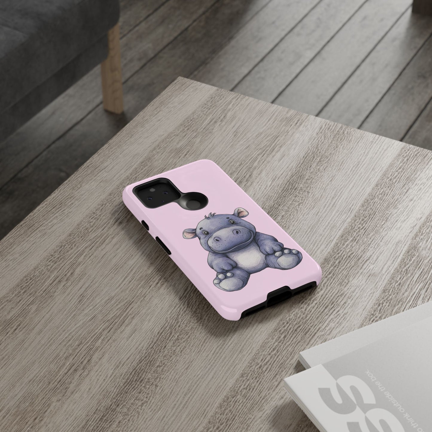 Cute Hippo Phone Case - Tough Cases, Animal Phone Cover, Kawaii Accessories, Gifts for Kids, Unique Tech Gear