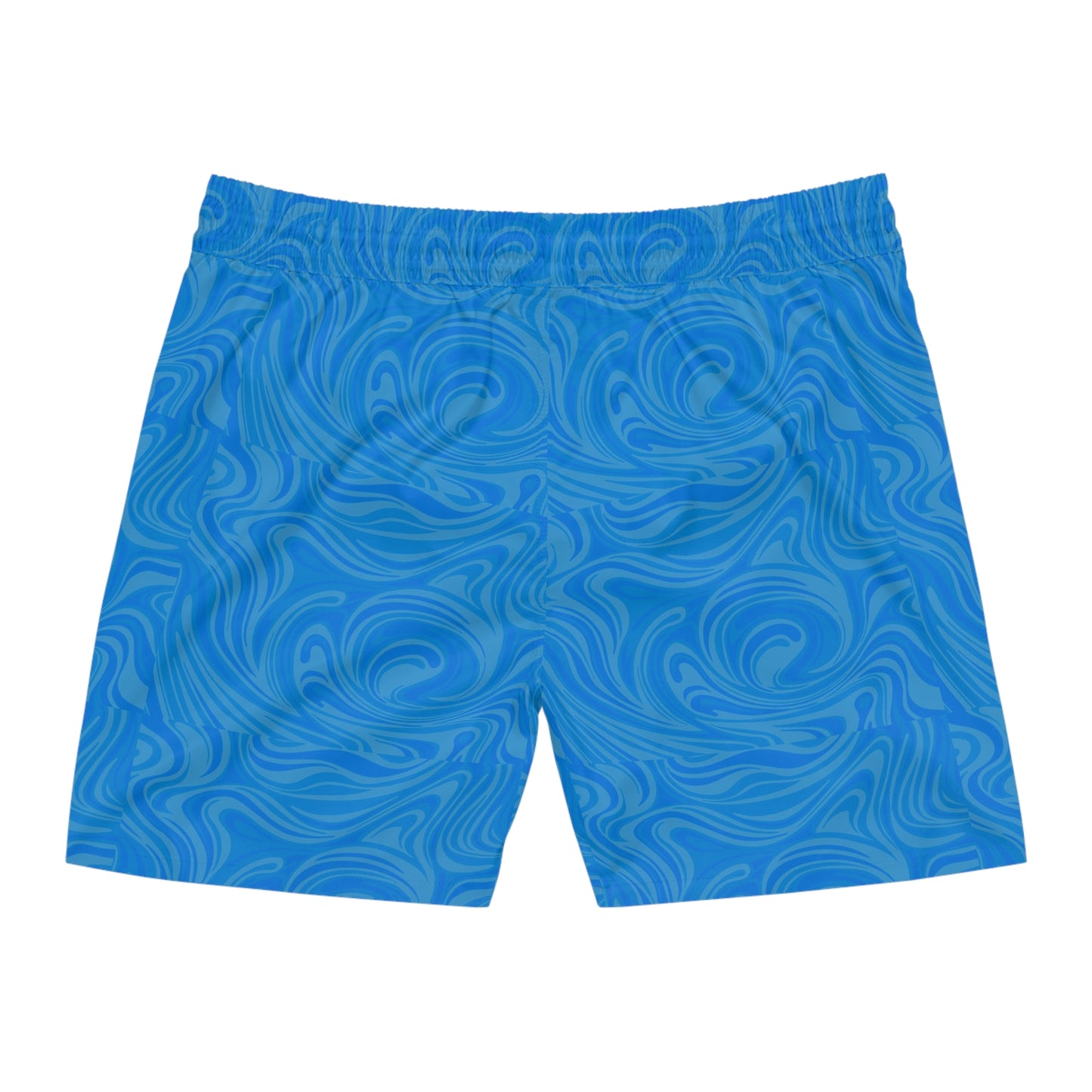 Aesthetic Wave Print Swim Shorts for Men, Beachwear, Vacation Style, Summer Essentials, Pool Party