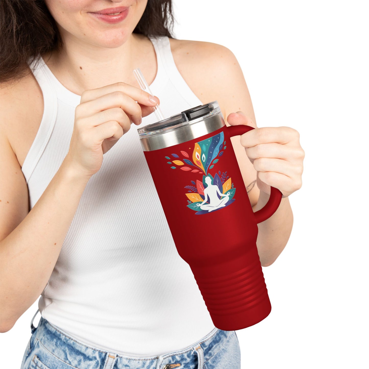 Colorful Yoga Themed Insulated Travel Mug | 40oz | Perfect Gift for Yoga Lovers, Coffee on the Go, Outdoor Adventures, Unique Travel [...]