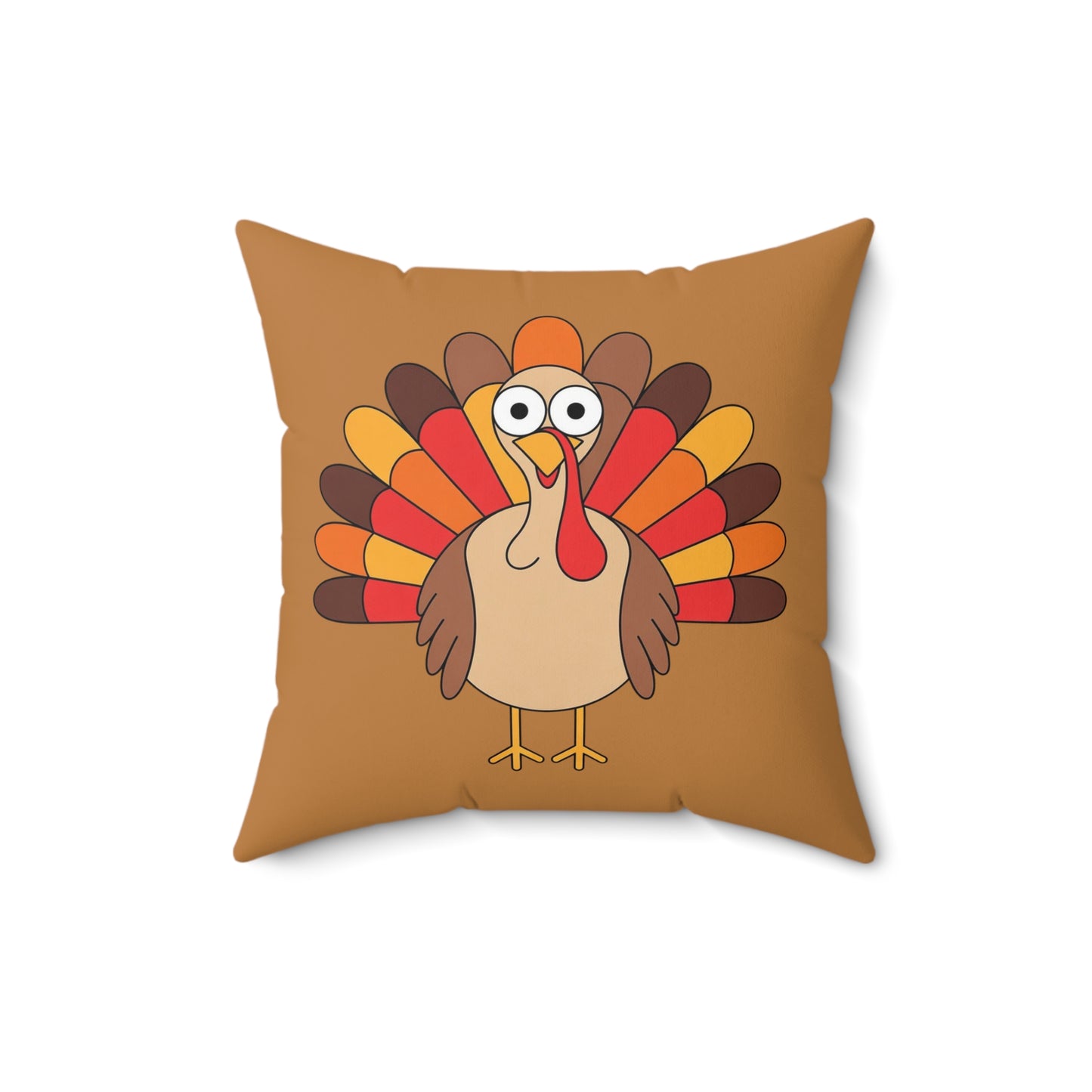 Thanksgiving Turkey Pillow, Cute Square Cushion, Fall Decor, Holiday Gift, Home Decoration, Cozy Thanksgiving