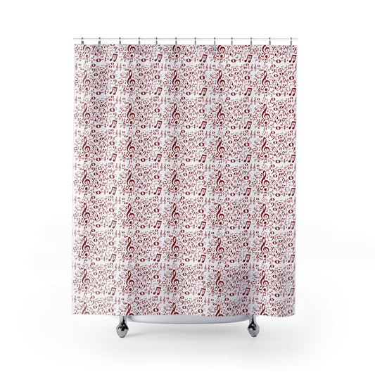 Musical Notes Shower Curtain | Bathroom Decor | Music Lover Gift | Unique Home Accessory | Fun Music Theme | Perfect for Musicians