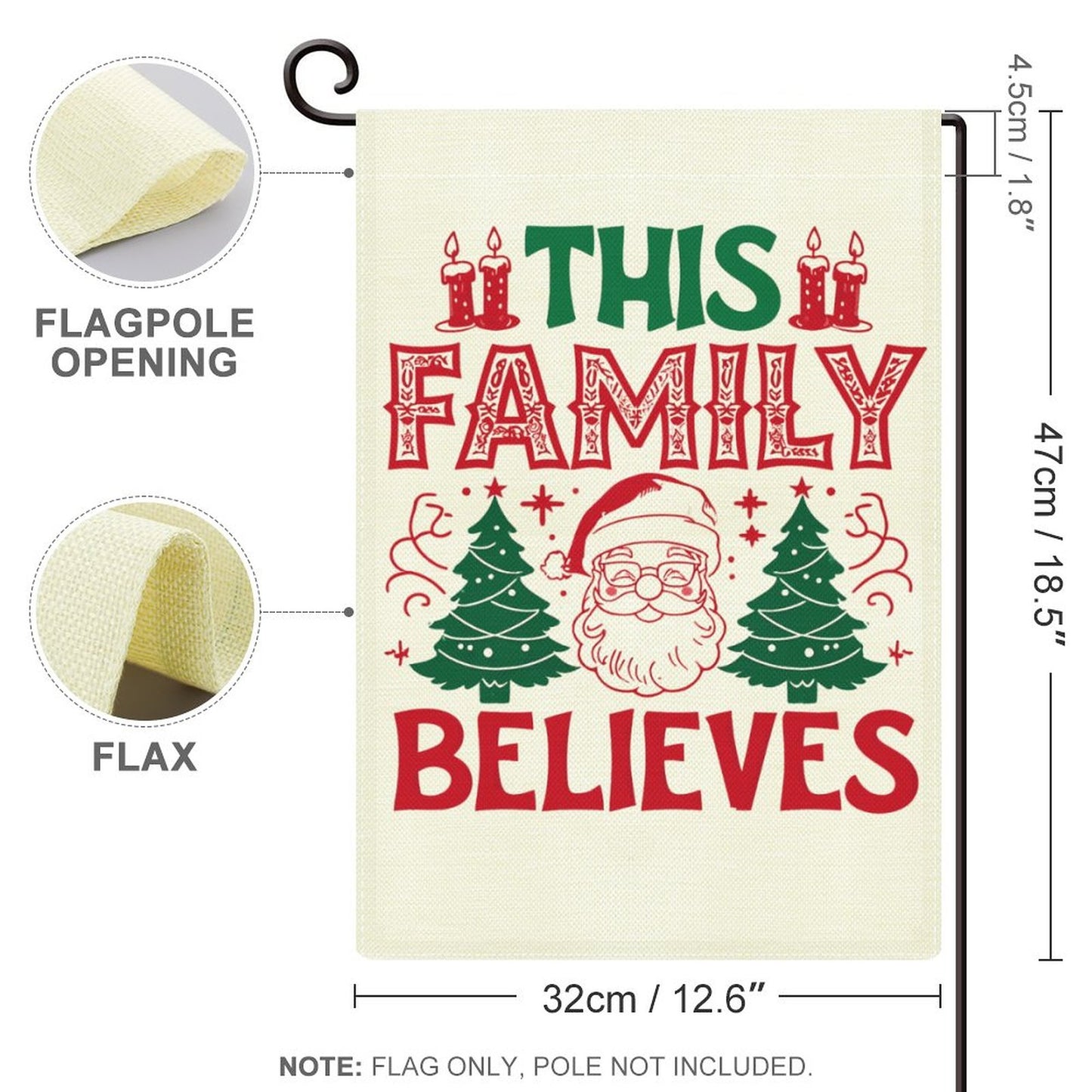 Personalized Flax Garden Flag (Identical Dual-sided Printing)