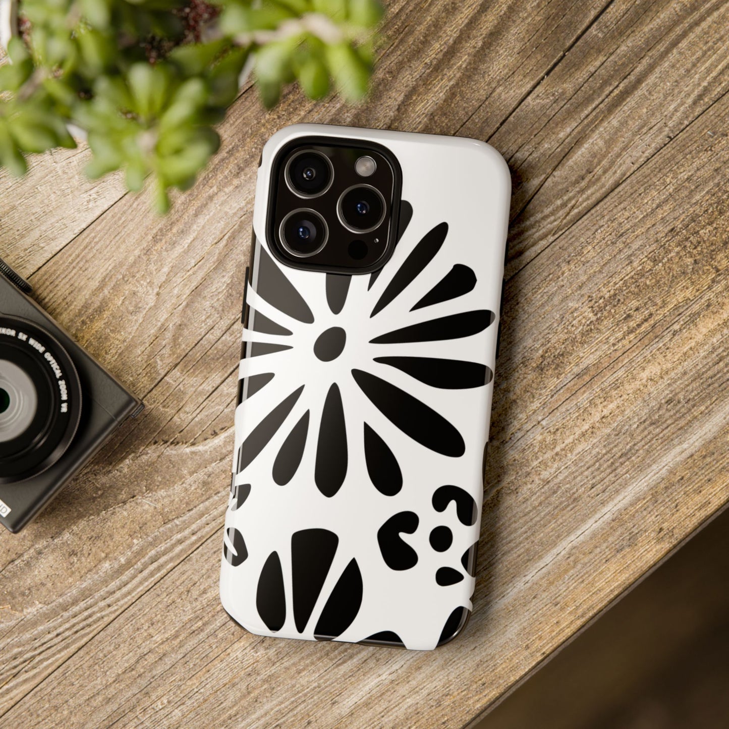Stylish Phone Case with Floral Design, Tough Phone Cover for Her, Trendy Black and White Cell Phone Case, Unique Gift for Birthdays [...]