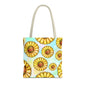 Sunny Floral Tote Bag, Eco-Friendly Shopping Bag, Beach Bag Summer Accessory