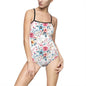 Floral Print Women's One-Piece Swimsuit, Elegant Bathing Suit, Summer Beachwear, Vacation Swimwear, Resort Wear, Mother's Day Gift