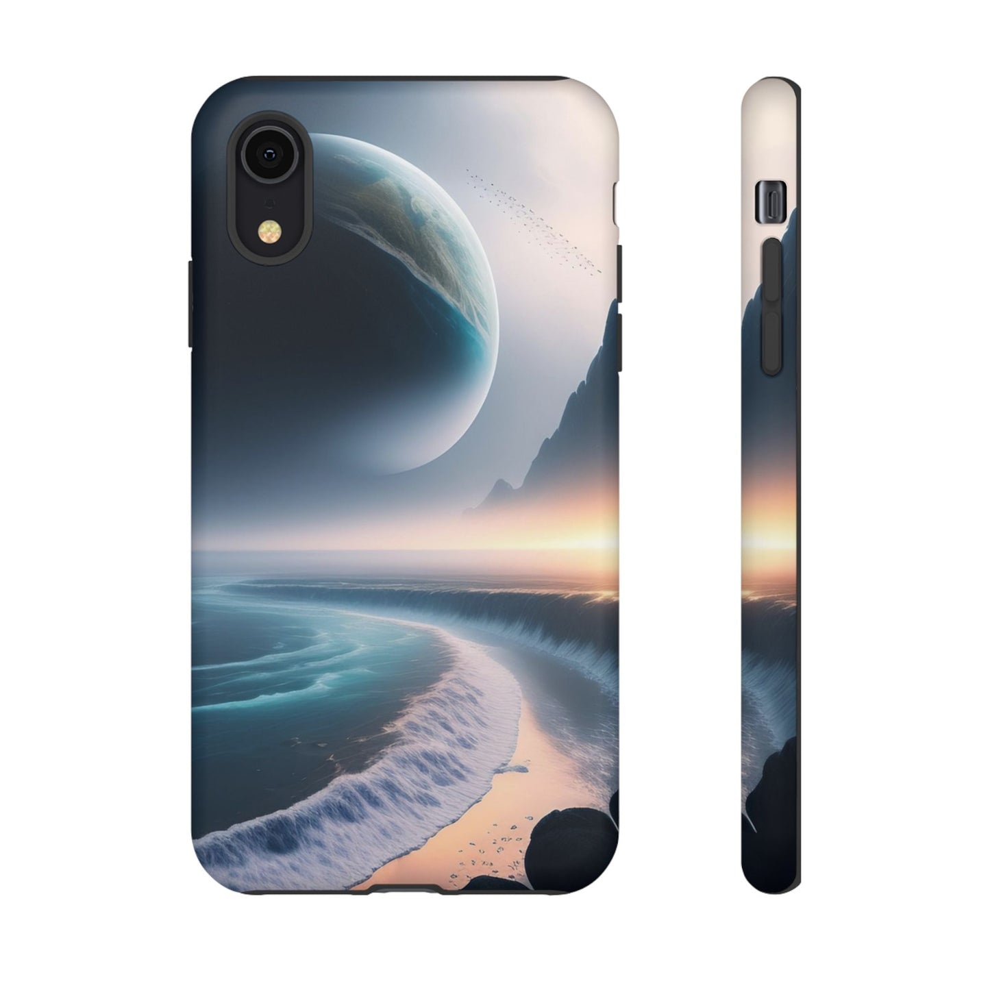 Galaxy Ocean Phone Case — Surreal Planet Beach Tough Case