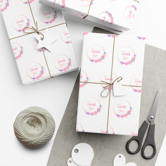 Charming Gift Wrap Papers for Any Occasion | Floral Print, Thank You Design, Holiday Wrapping, Birthday Gifts, Eco-Friendly Paper