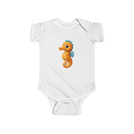 Adorable Seahorse Infant Bodysuit, Baby Shower Gift, Cute Baby Clothes, Nautical Theme Outfit, 1st Birthday Celebration