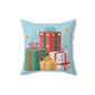 Festive Gift Print Pillow | Holiday Home Decor, Christmas Cushion, Decorative Throw, Cozy Accent, Perfect for Gifting