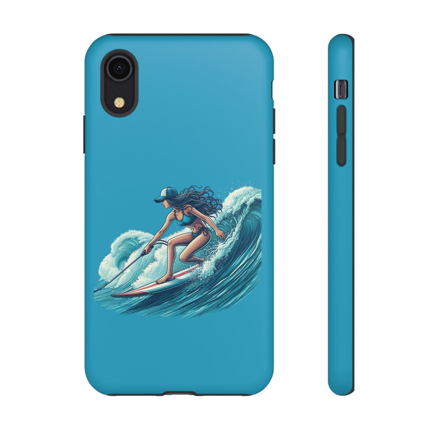 Surfing Phone Case, Coastal Vibes Phone Cover, Tough Cases for Beach Lovers, Ocean Art Phone Accessories, Summer Gift Idea