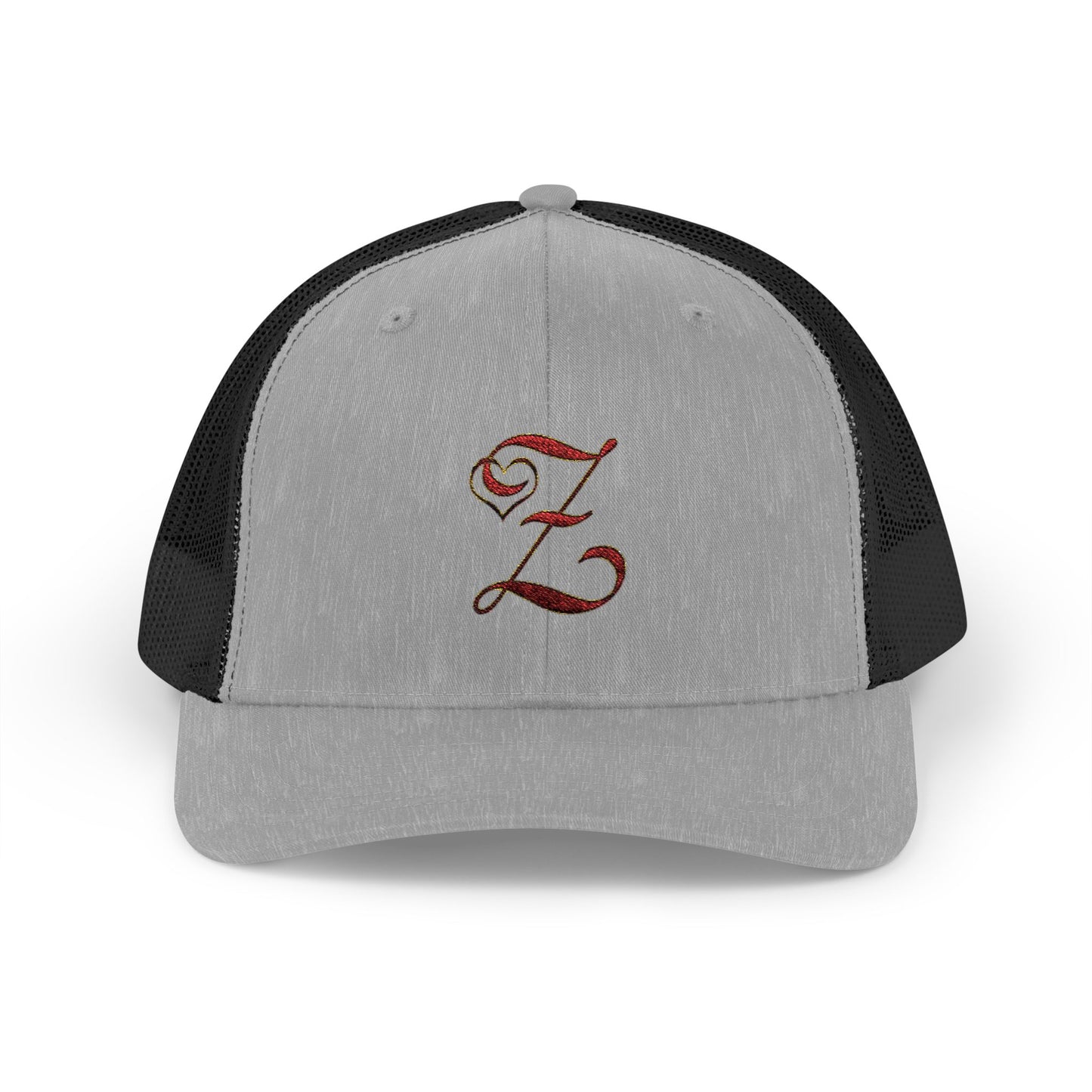 Embroidered 'Z' Snapback Trucker Cap — Vintage Monogram Initial Hat