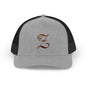 Embroidered 'Z' Snapback Trucker Cap — Vintage Monogram Initial Hat