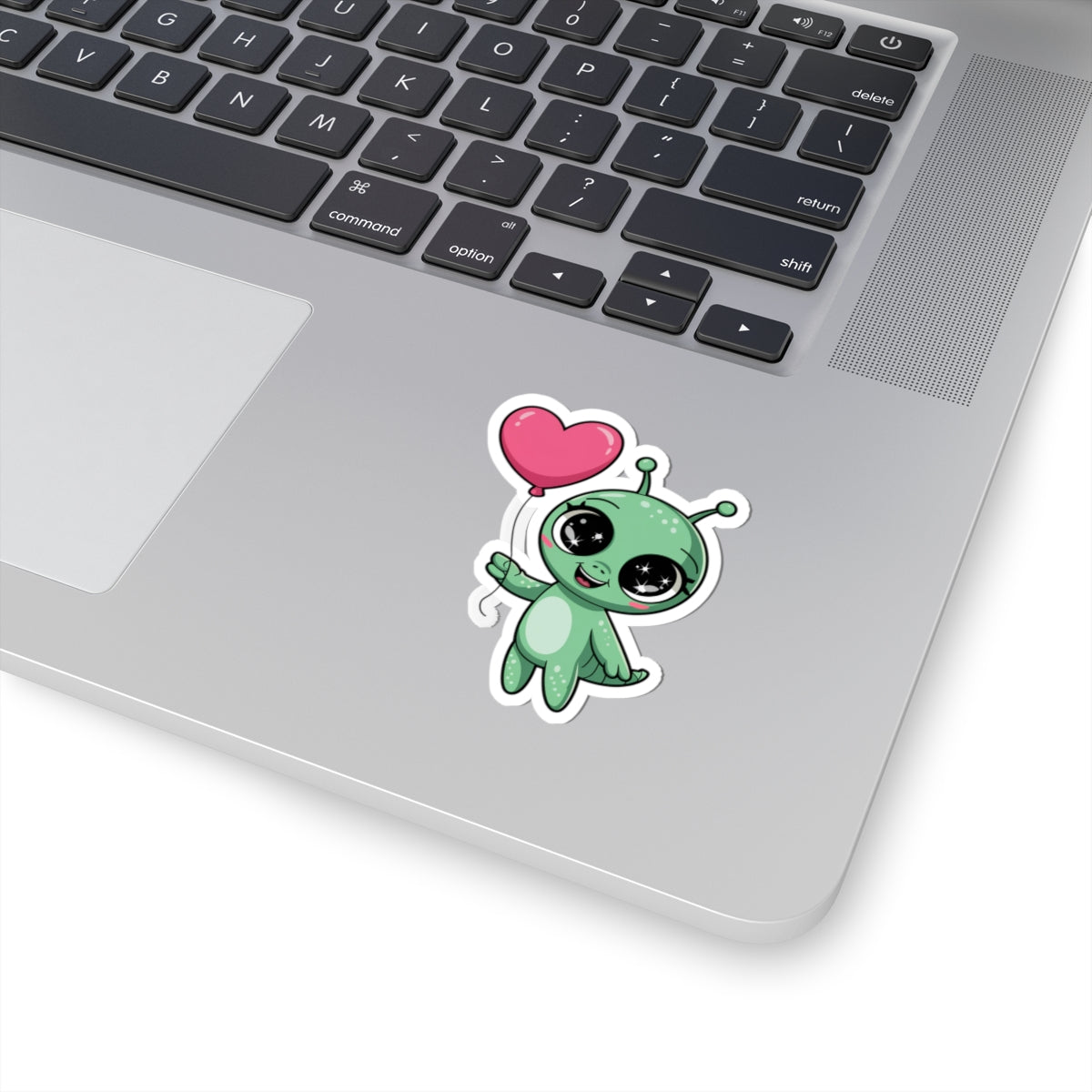Cute Alien Kiss-Cut Stickers, Laptop Decals, Kawaii Stickers, Cute Character Stickers, Gift for Kids, Fun Party Favors