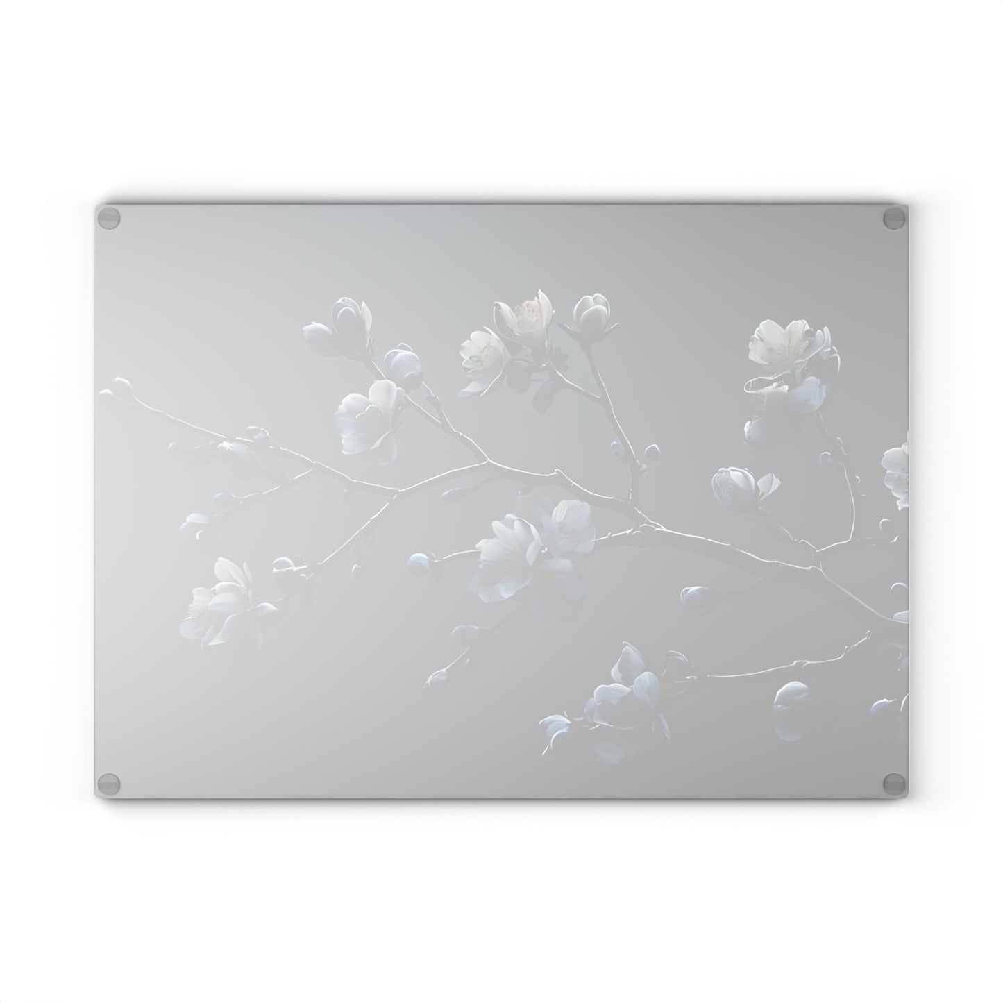 Floral Glass Cutting Board - Elegant Kitchen Decor, Unique Gift for Chefs