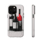 Wine Lover's Phone Case, Tough Phone Cover, Artistic Wine Design, Gift for Wine Enthusiasts, Customizable Case, Unique Wine Art