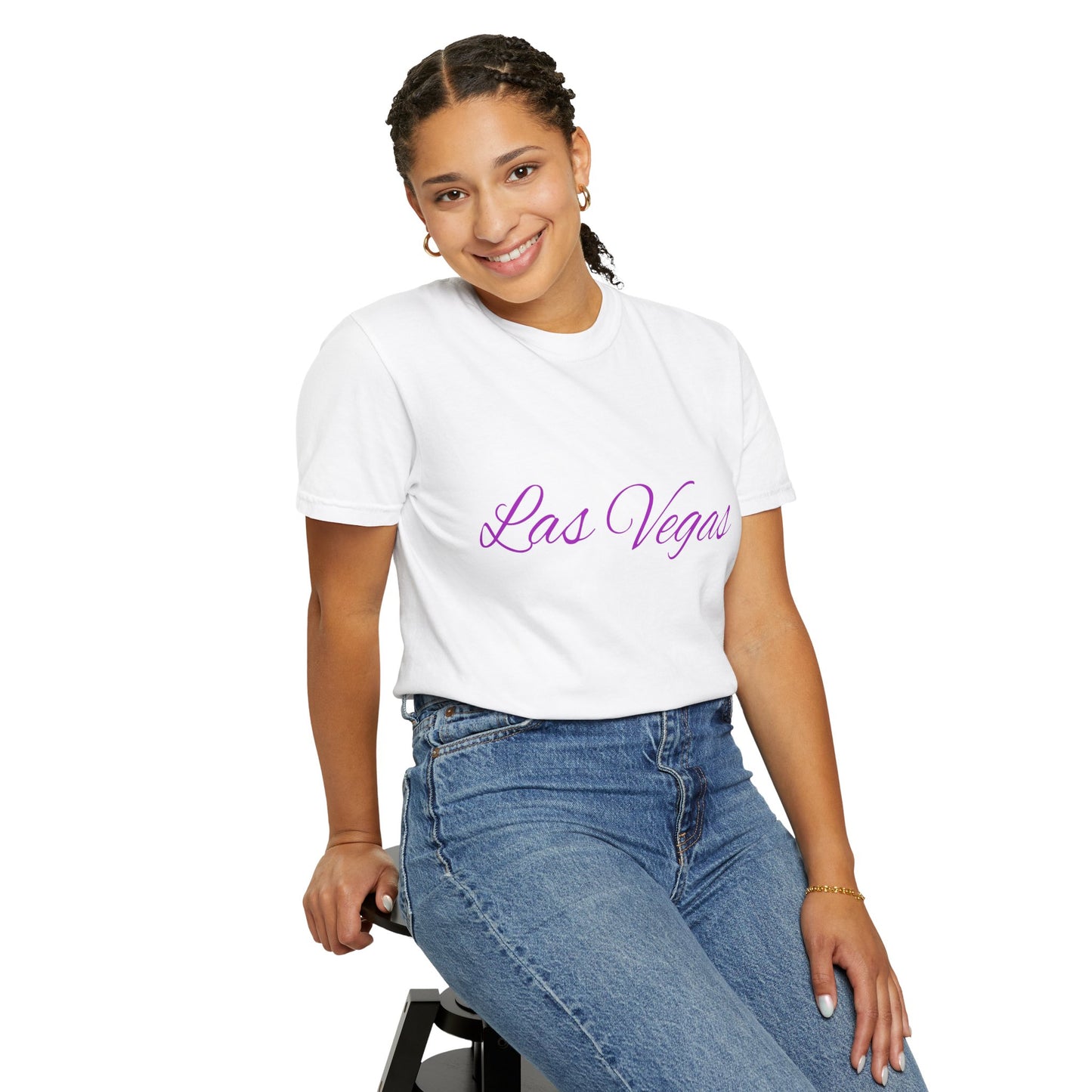 Las Vegas Floral Unisex Garment-Dyed T-Shirt | Vacation Tee, Travel Shirt, Summer Outfit, Gift for Travelers, Retro Las Vegas Design