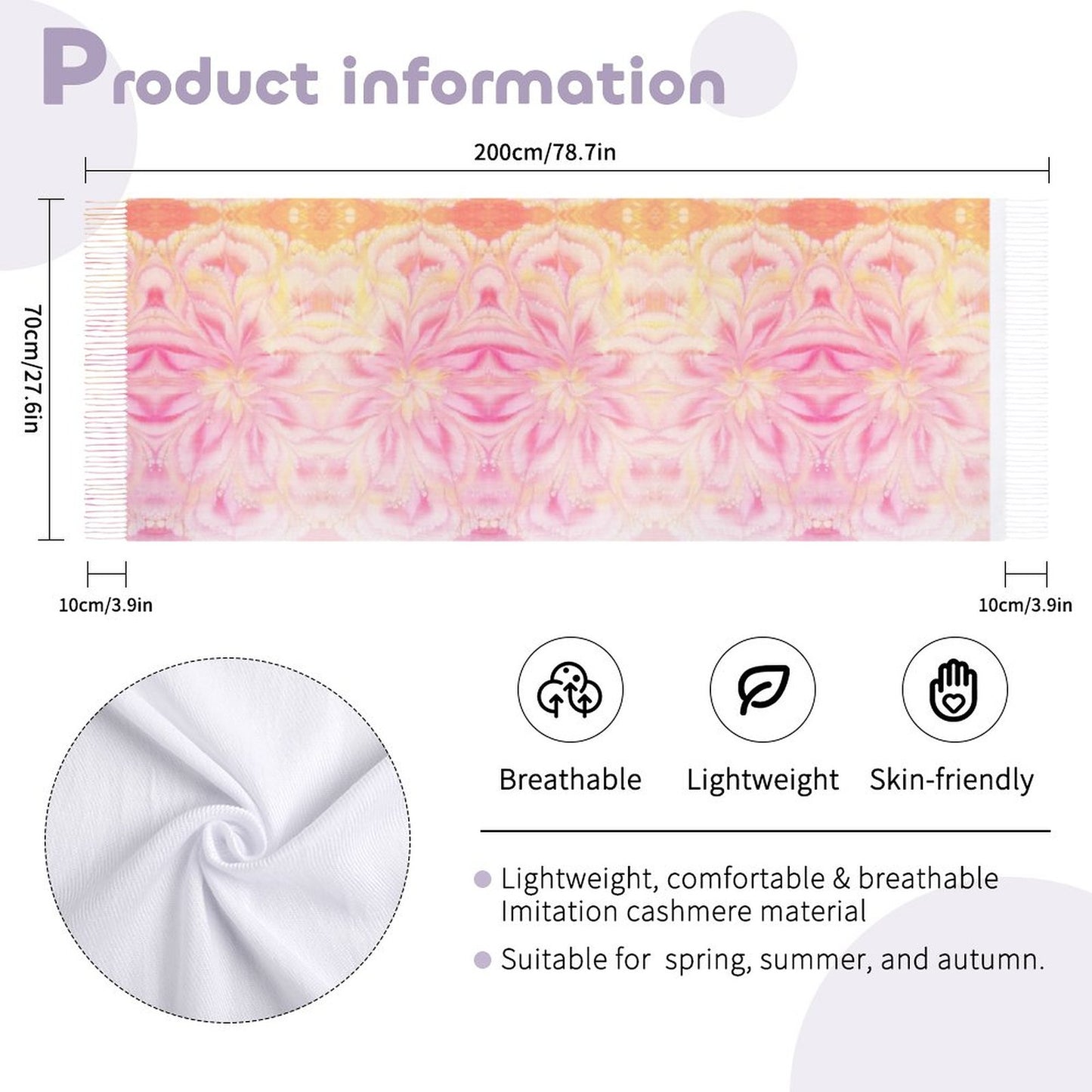 Cashmere-like Tassel Scarf