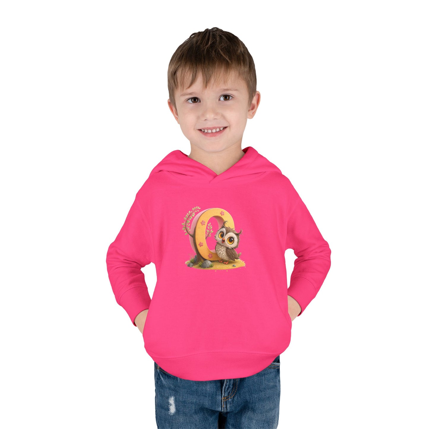 Adorable Toddler Owl Pullover Fleece Hoodie, Cute Kids Hoodie, Owl Design, Cozy Toddler Apparel, Perfect for Gifts and Playtime