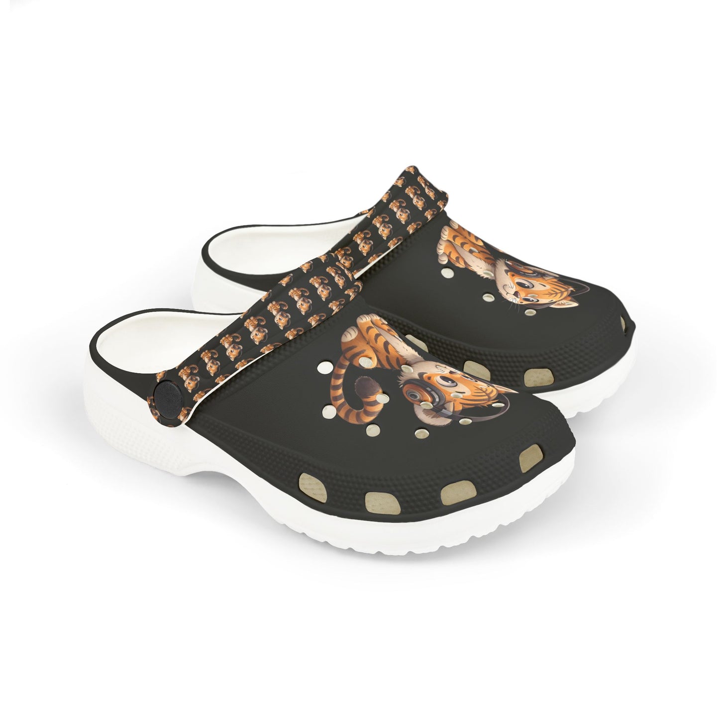 Adorable Kid's Tiger Clogs, Cute Animal Clogs, Comfortable Summer Footwear, Perfect for Playtime, Great for Gifts
