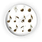 Musical Notes Wall Clock - Perfect for Musicians, Music Lovers