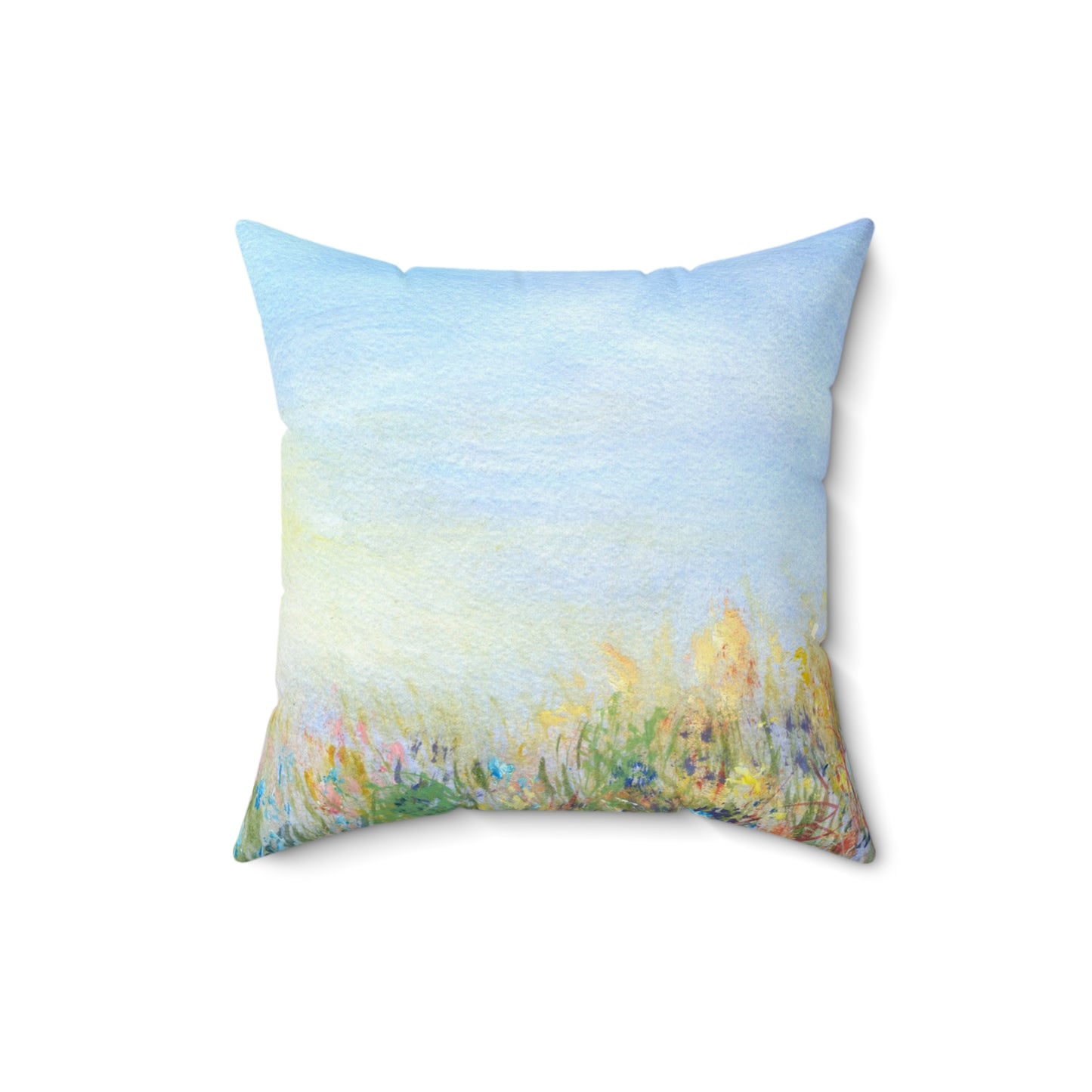 Spun Polyester Square Pillow Wildflowers