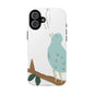 Birdsong Phone Case — Cute Blue Bird on Branch Protective Case