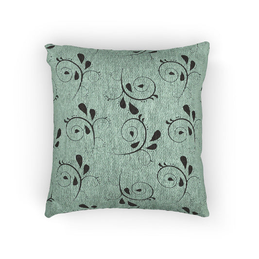 Botanical Woven Pillow - Elegant Floral Accent for Cozy Interiors