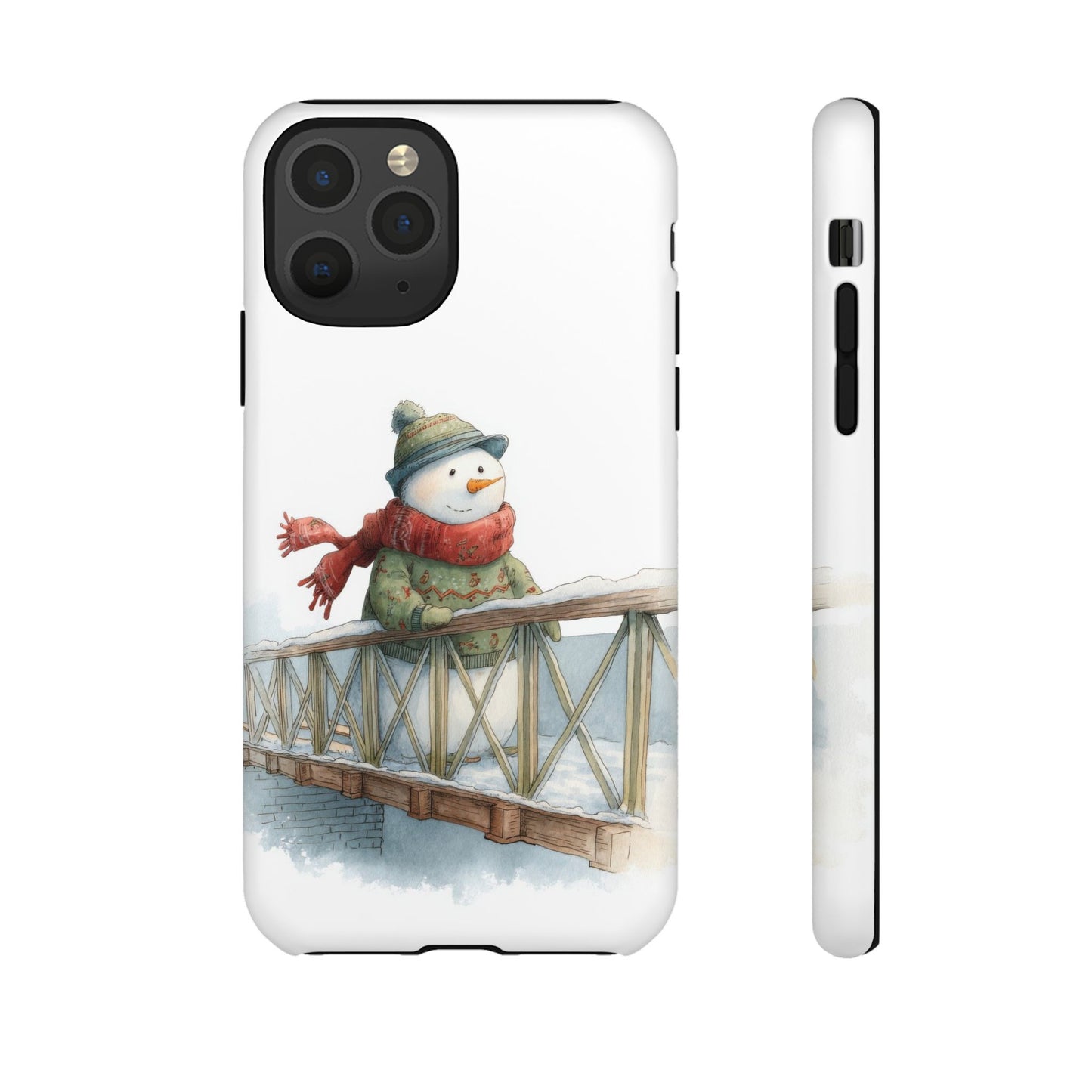 Snowman Phone Case – Winter Holiday Gift, Cute Snowman Design, Winter Accessories, Protective Phone Case, Unique Christmas Present