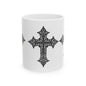 Gothic Cross Ceramic Mug - Spiritual Gift for Faith Lovers, Black and White Design, Perfect for Coffee or Tea, Housewarming, Religious [...]