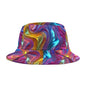 Vibrant Swirl Bucket Hat, Boho Summer Hat, Festival Fashion, Artistic Sun Hat, Colorful Accessory, Beachwear Essential