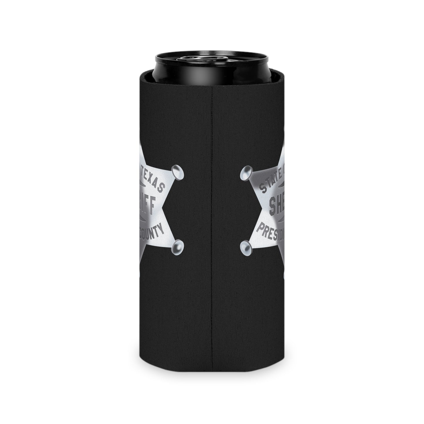 Sheriff Badge Can Cooler, Texas Sheriff Cooler, BBQ Coolers, Party Drink Holder, Outdoor Event Gifts, Custom Koozie