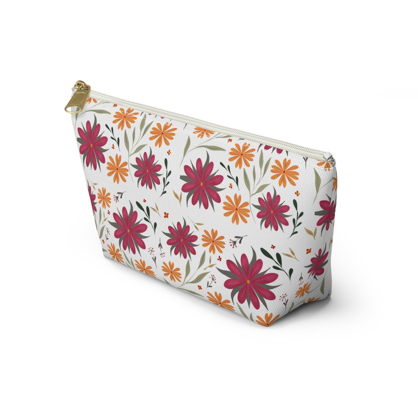 Floral Accessory Pouch - Ideal Travel Makeup Bag, Toiletry Organizer, Gift for Her, Eco-Friendly, Everyday Essentials