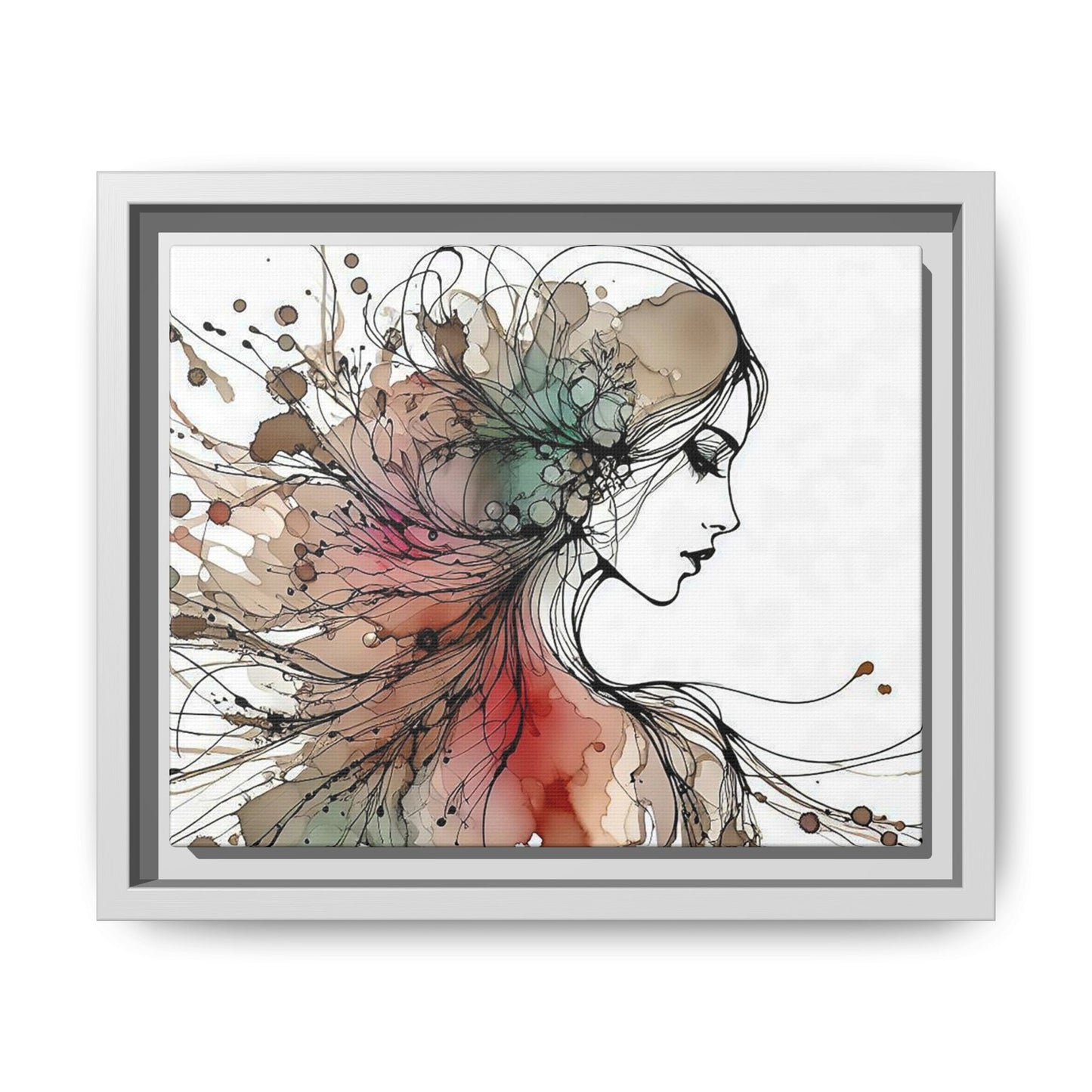 Matte Canvas, Framed (Multi-color) - Girl Whispers