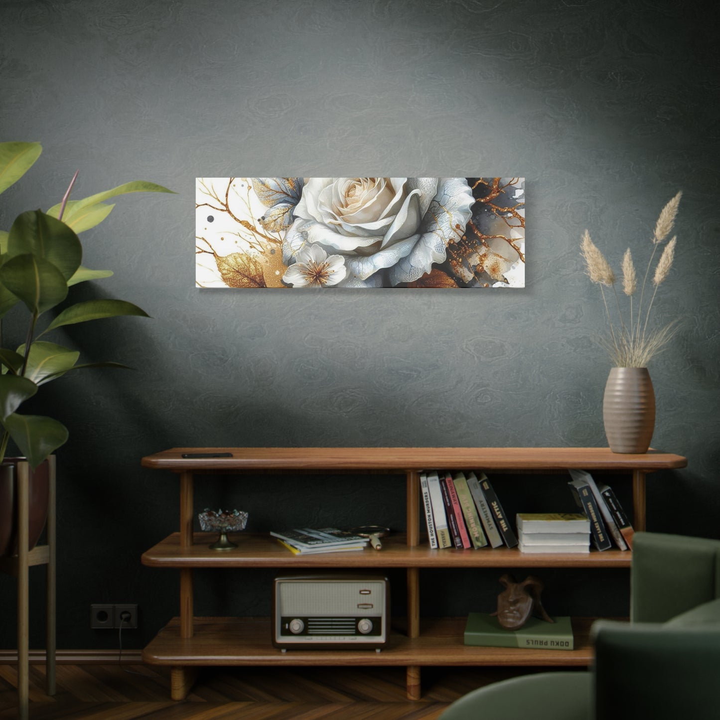 Matte Canvas, Stretched, 1.25" - Gold and Black