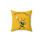 Bee Themed Throw Pillow - "Sticky Sweet" Design, Home Decor