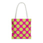 Vibrant Polka Dot Tote Bag, Colorful Shopping Bag, Eco-Friendly Tote